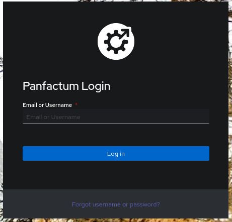 Initial Authentik login page