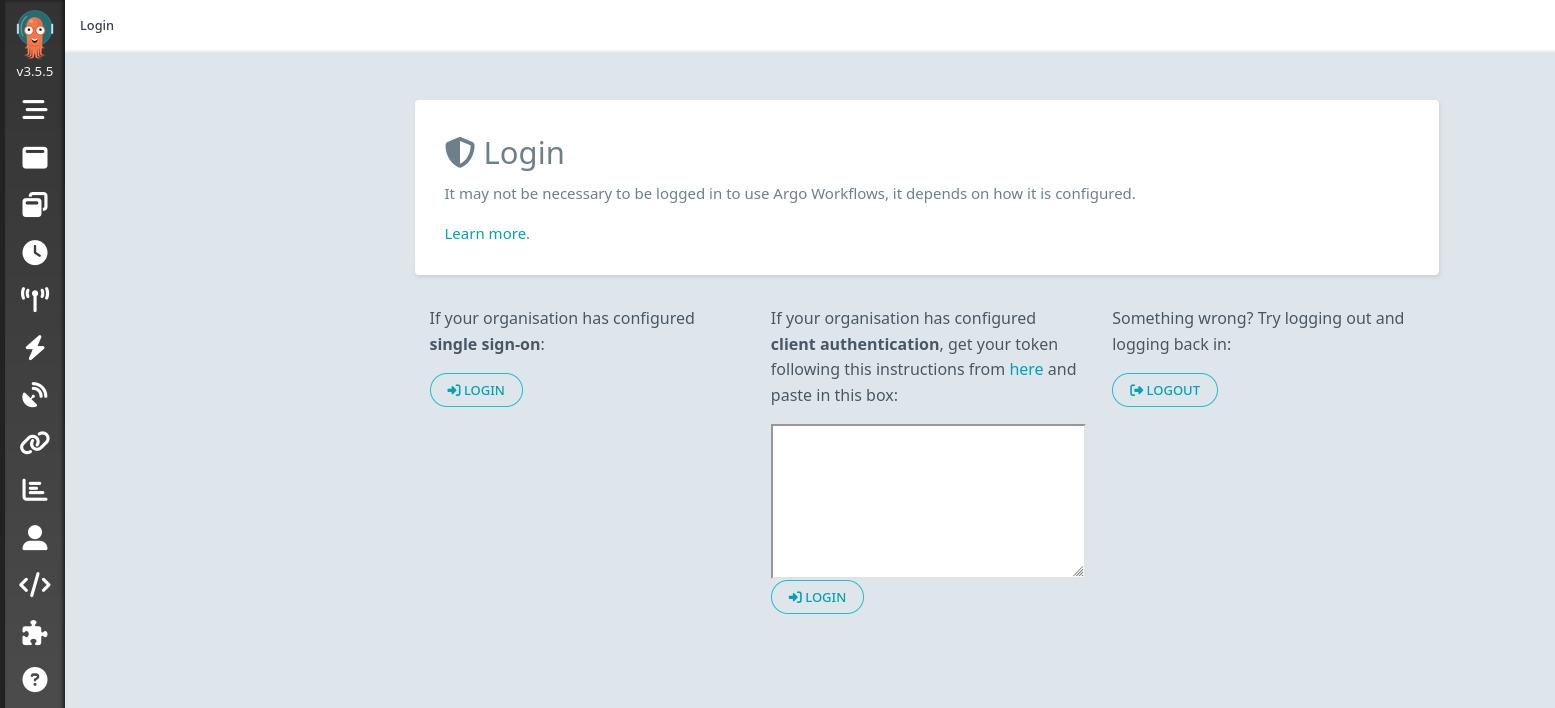 Argo Workflow dashboard