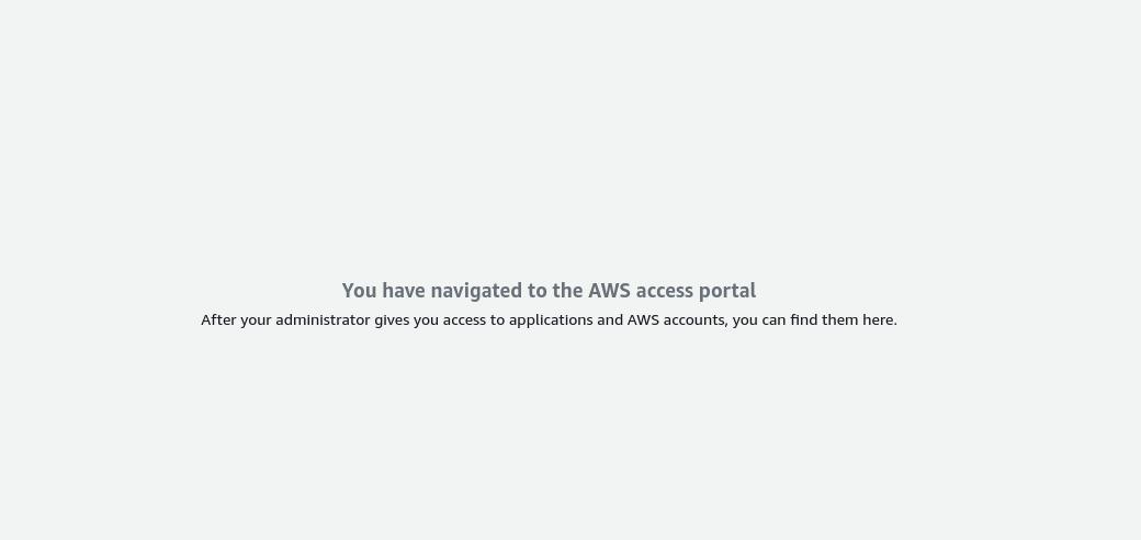 Empty AWS Access Portal