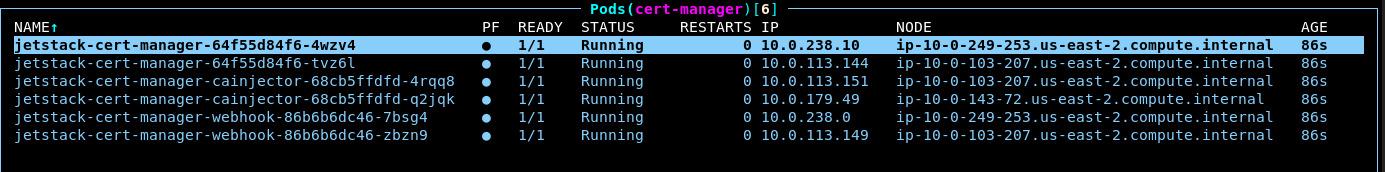 cert-manager pods are running