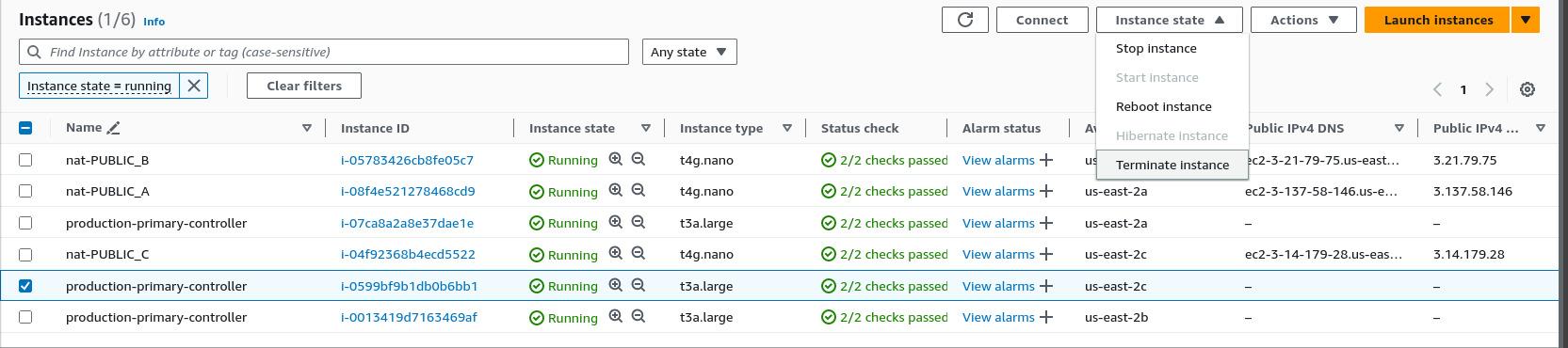 Terminating a Kubernetes node to verify nodes' ability to join the cluster